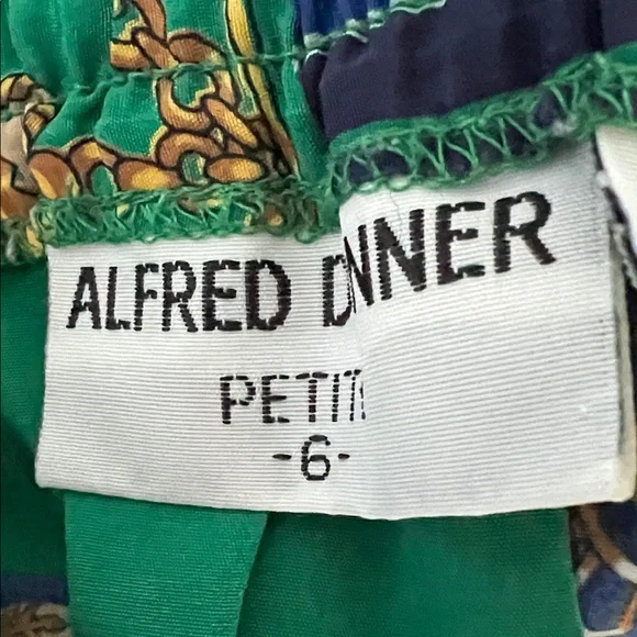 Alfred Dunner Teal and Blue A-Line Skirt - Picture 3 of 4